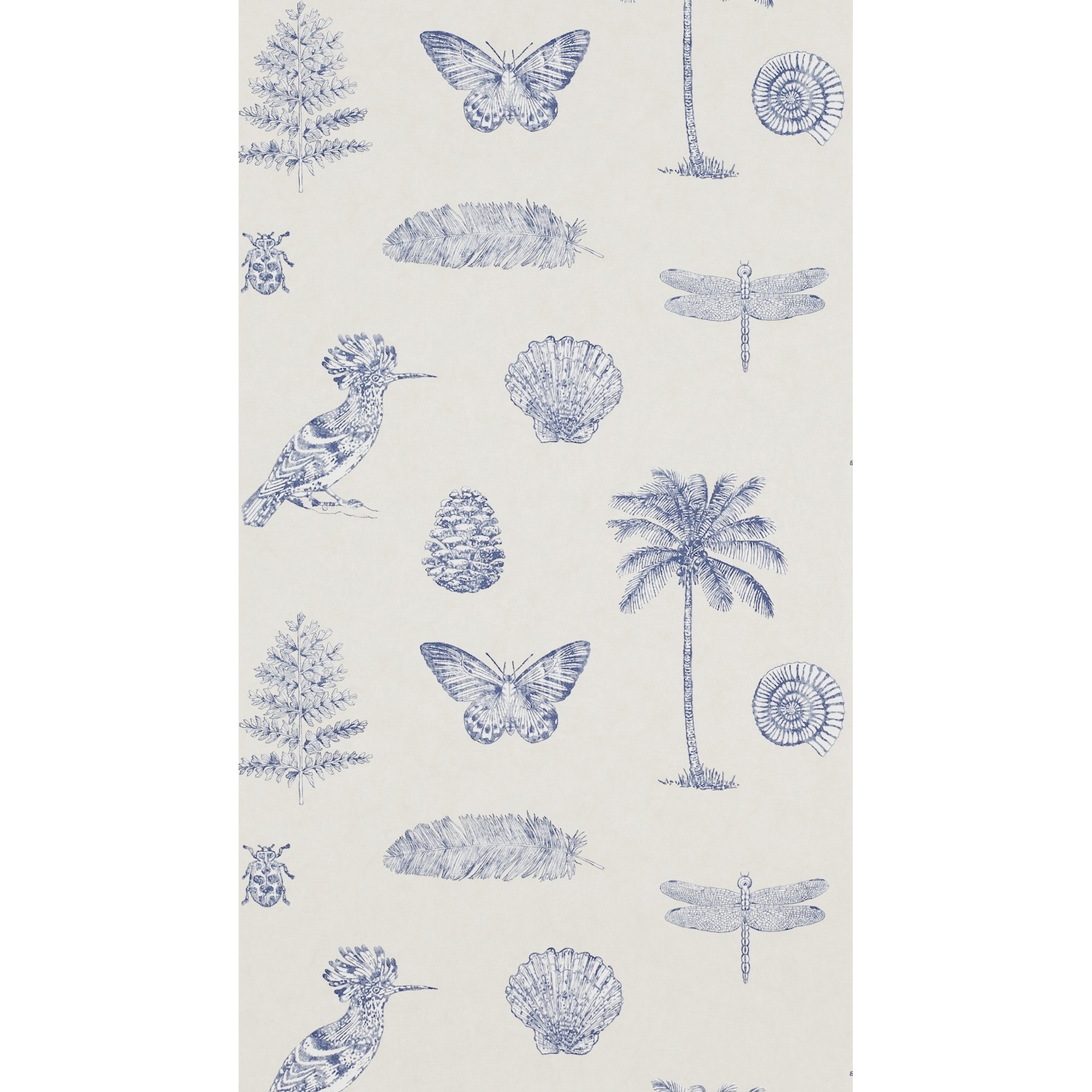 Cocos Wallpaper 213385 By Sanderson In Stone Wedgewood Blue